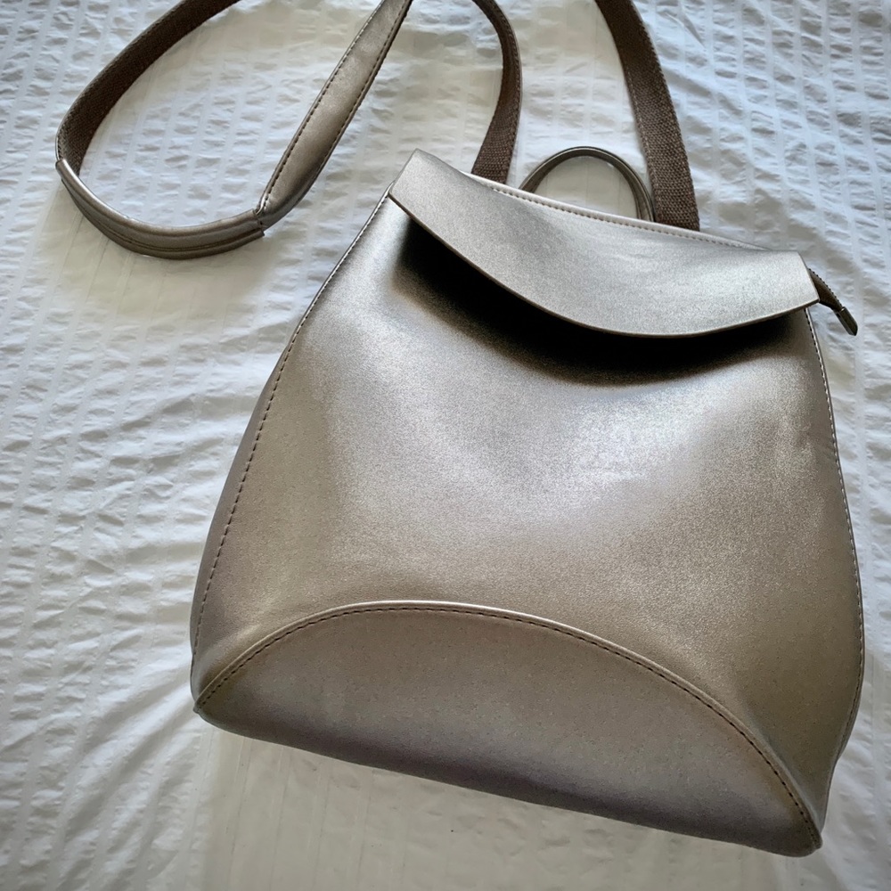Convertible backpack purse in Pewter Grey